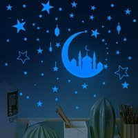 Stickers Muraux Espace Lumineux, Stickers Lumineux Étoile Lune, Stickers Muraux Lumineux Chambre D'enfant Chambre Bébé Plafond Salon Stickers Muraux