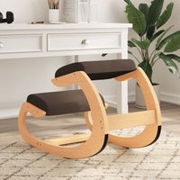 Vidaxl Chaise Assis-Genoux Marron 55x84x55 Cm Contreplaqué De Bouleau