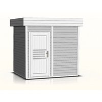 Cabine de sauna extérieur PRYMULA 4 places 253,8x203,8 x H.259 cm-Gris-Gris--