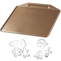 Zenker 9943950 Plaque De Cuisson Rectangulaire Avec Emporte-Pièces De Noël, Plaque Four Et Emporte-Pièces Inox, Plaque Cuisson Four Pour Biscuits,