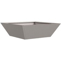 vidaXL Pot en métal Acier corten 50 x 50 x 15 cm Incrustations décoratives