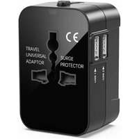 Adaptateur Voyage Universel,Adaptateur Prise Universelle Voyage,Adaptateur Universel de Voyage avec 2 USB,Adaptateur Secteur Universel Prise