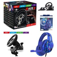 Volant et pédales de jeu Race Pro Wheel 2 Xbox Séries XS PS4 SWITCH PC SPIRIT OF GAMER + CASQUE GAMER XS PS4 PS3 SWITCH PC