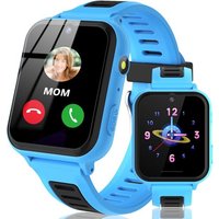 Montre Connectée Enfant Two-Way Call Téléphone Montre Touch Screen Pour Enfants Sos Bleu