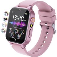 Montre Connectée Enfant Fille Garçon avec 26 Jeux Podomètre rose