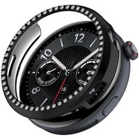 Boîtier De Montre Squelette Pour Vivo Watch5, Simple Rangée De Diamants (Noir Galvanisé)