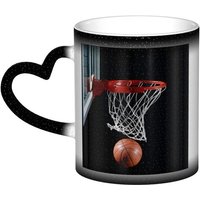 Tasse A Changement De Couleur, Tasse A Cafe En Ceramique De Basket-Ball, Tasse De Personnalite Pour Femmes Et Hommes, Cadeau 11 Oz