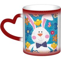 Tasse A Changement De Couleur Printemps Joyeuses Paques Vacances Tasse A Cafe En Ceramique Tasse De Personnalite Pour Femmes Hommes Cadeau 11 Oz
