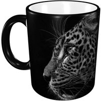 Tasses A Cafe En Ceramique Imprime Leopard Des Neiges 3d Emballage Cadeau 11oz