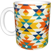 Tasse A Cafe Avec Diamants Textures Colores Azteques Pour Femmes Cadeaux Amusants Tasse En Ceramique Tasses A The De Voyage Fantaisie Avec Poignee