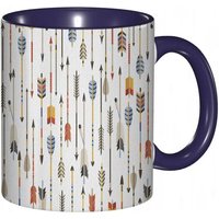 Tasse A Cafe Fleche Realiste Culture Prehistorique Vive Dans Le Style Autochtone Tir A L'arc Imprime Indigene Folklorique Tasse De Tasse Coloree Pour