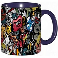 Tasse A Cafe Dessin Anime Anime Peinture En Aerosol Personnages Graffiti Et Street Art Paysage Urbain Art Numerique Realisme Urbain Edgy Impression