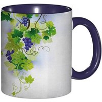 Tasse A Cafe Vineyard Twig Floral Harvest Tiges Paysage Vignes Viticulture M?Re Masse Terroir Theme. Tasse De Tasse Coloree Pour Le Cafe De The A La