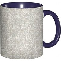 Tasse A Cafe Paisleys Traditionnels Du Moyen-Orient Feuilles Tourbillonnees Inspirations De La Culture Orientale Imprime Blanc Tasse Coloree Pour Le