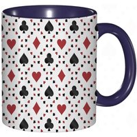 Tasse A Cafe Cartes De Poker De Casino Publicite Vacances Escapades Destinations Touristiques Plaisir Art.Impression Rouge Noir Tasse De Tasse