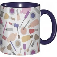 Tasse A Cafe Maquillage Cosmetique Mode Apparence Feminine Theme Soins Personnels Et Produits De Beaute Motif.Impression Violette Tasse Coloree Pour