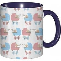 Tasse A Cafe Motif Dessin Anime De Poussettes Avec Un Interieur Imprime Blanc Bleu Ky Bleu Tasse Coloree Pour Le Bureau La Maison Le The Et Le Cafe