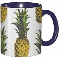 Tasse A Cafe Ananas Vacances Gastronomiques Escapade Palmiers Impression D'art Tasse De Tasse Coloree Pour Le Bureau A La Maison The Cafe