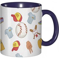 Tasse A Cafe Baseball Dessin Anime Colore De Softball Sport Jeu Professionnel Tournoi De Ligue De Jeu.Impression Jaune Orange Tasse De Tasse Coloree