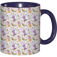 Tasse A Cafe Pour Enfants D'halloween Chats De Chateau De Lanterne De Citrouille Imprime Mignon De Tour Ou De Friandise De Chapeau De Chauve-Souris