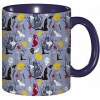 Tasse A Cafe Pour Enfants D'halloween Chat De Chateau D'araignee De Lanterne De Citrouille Impression De Style De Silhouette De Sorciere De