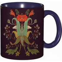 Tasse A Cafe Florale Elegante Feuille De Fleur De Lys En Fleurs Impression De Style Italien Vintage Tasse Coloree Pour Le Bureau La Maison Le The Et