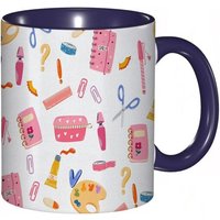 Tasse A Cafe Papeterie Dessin Anime Outils Scolaires Mignons Impression De Style Enfantin Reveur Tasse De Tasse Coloree Pour Le Cafe A La Maison De