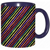 Tasse A Cafe Loralie Designs Imprime Noir A Rayures Biaisees Originales Tasse De Tasse Coloree Pour Le Cafe A La Maison De Bureau