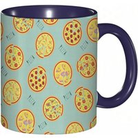 Tasse A Cafe Dessin Anime De Plats De Cuisine Italienne En Composition Rythmique Imprimee, Tasse Coloree Pour Le Bureau, La Maison, Le The Et Le Cafe