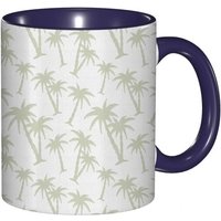 Tasse A Cafe Motif De Cocotiers Tropicaux Imprime Sur Le Theme Des Vacances Des Terres Sauvages Hawa?Ennes Exotiques, Tasse Coloree Pour Le Bureau,