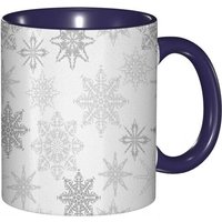 Tasse A Cafe Avec Cristaux De Glace, Temps Glacial En Janvier, Impression Abstraite Froide, Tasse Coloree Pour Le Bureau, La Maison, Le The Et Le Cafe