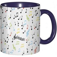 Tasse A Cafe Notes De Musique Symboliques Joy Vibes Pitch Beat Rhythm Sound Sonic Timbre Design Print, Tasse Coloree Pour Le Bureau, La Maison, Le