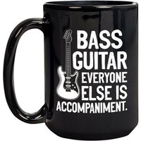 Tasse A Cafe En Ceramique Pour Guitare Basse, Tout Le Monde N'est Qu'accompagnement, Tasse A Cacao Chaud, Tasse A Boisson Adaptee A Un Usage