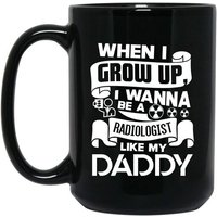 Idee Cadeau De Tasses A Cafe De Radiologie, Fier Papa D'un Radiologue Genial, Tasse En Ceramique Noire