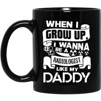 Idee Cadeau De Tasses A Cafe De Radiologie, Fier Papa D'un Radiologue Genial, Tasse En Ceramique Noire 11 Oz11 Oz