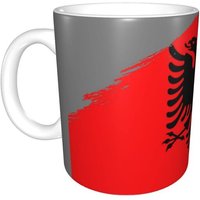 Tasse Amusante En Ceramique Avec Drapeau De L'albanie