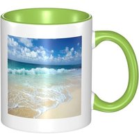 Tasse A Cafe En Ceramique - Tasse De Voyage En Ceramique Cotiere Sereine