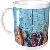 Tasses A Cafe Imprimees De Fete De Fruits De Mer Tasses A Cafe En Porcelaine Avec Poignee Tasse A The En Ceramique Pour The Latte Cappuccino Cacao