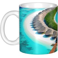 Tasse A Cafe En Porcelaine De Paysage Des Maldives