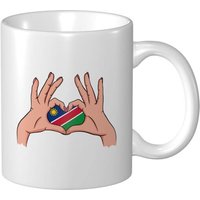 Tenir L'amour Dans Vos Mains Drapeau De La Namibie Tasse A Cafe 11 Oz Pour Bureau Maison Cadeau D'anniversaire Tasse A The