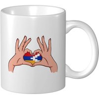 Tenir L'amour Dans Vos Mains Drapeau De L'artsakh Tasse A Cafe 11 Oz Pour Bureau Maison Cadeau D'anniversaire Tasse A The