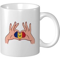 Tenir L'amour Dans Vos Mains Drapeau De La Roumanie Tasse A Cafe 11 Oz Pour Bureau Maison Cadeau D'anniversaire Tasse A The