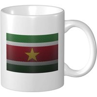 Tasse A Cafe Drapeau Du Suriname 11 Oz Pour Le Bureau La Maison Cadeau D'anniversaire Tasse A The