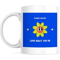 Tasse Circulaire De Citations Minimalistes Bleues Personnalisees Avec Votre Nom Tasse Cadeau