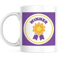 Tasse Gagnante Violette Et Jaune Personnalisee Avec Votre Nom Options De Taille