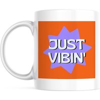 Tasse Carree De Personnalisation Orange Et Violette Personnalisee Grande Et Audacieuse Avec Votre Texte Options De Taille