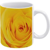 Tasse A Cafe En Ceramique Avec Fleur De Rose Jaune, Tasse A Cafe Florale De Printemps, Tasses A Boire Blanches, 11oz, Pour Le Bureau Et La Maison