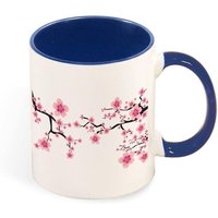 Tasse A Cafe De Couleur Rose Avec Image De Fleur De Peche, Tasse En Ceramique De 330ml, Cadeau De Sante Pour Pere, Mere Et Amis