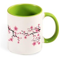 Tasse A Cafe De Couleur Rose Avec Image De Fleur De Peche, Tasse En Ceramique De 330ml, Cadeau De Sante Pour Pere, Mere Et Amis