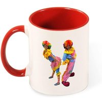 Cadeau Couleur Tasse Male Et Femelle Clowns Heureux Ballon Drole Nez Rouge, 330 Ml Blanc Noir Grande Tasse A Cafe Er Et Micro-Ondes